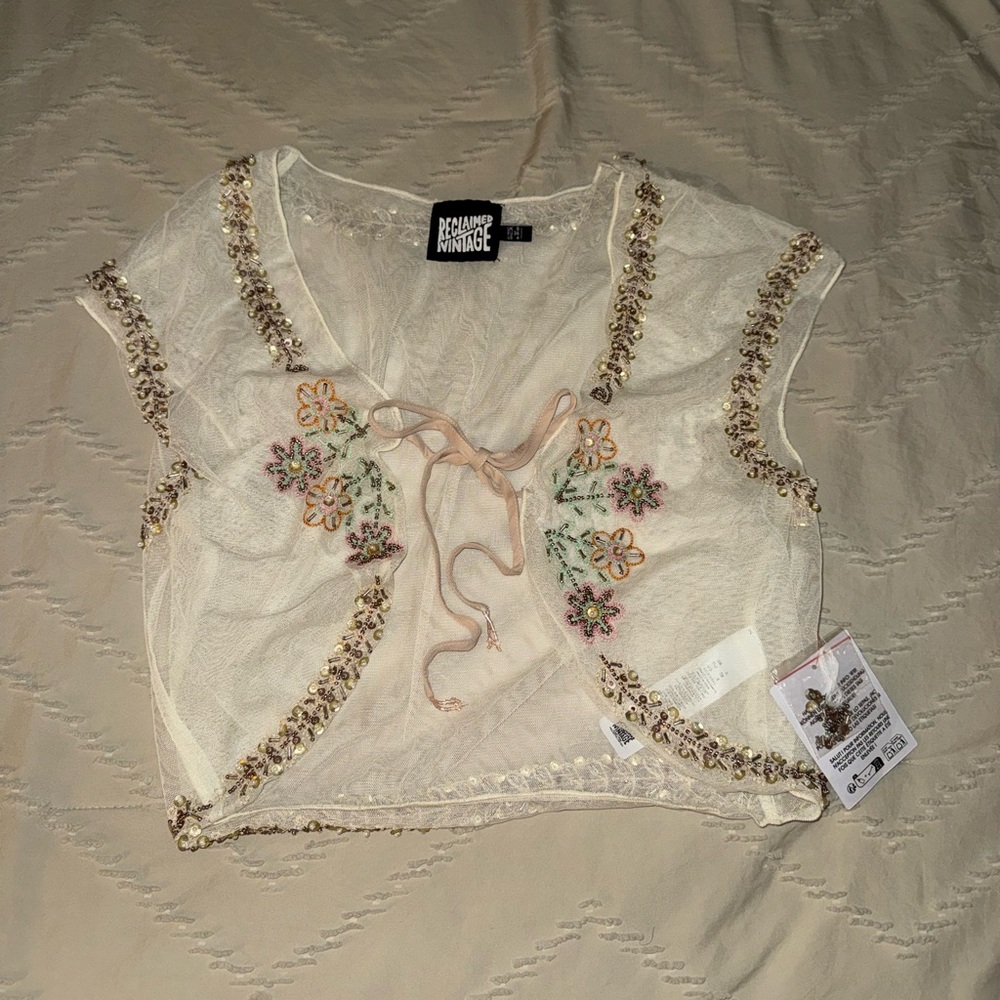 reclaimed vintage sequins top